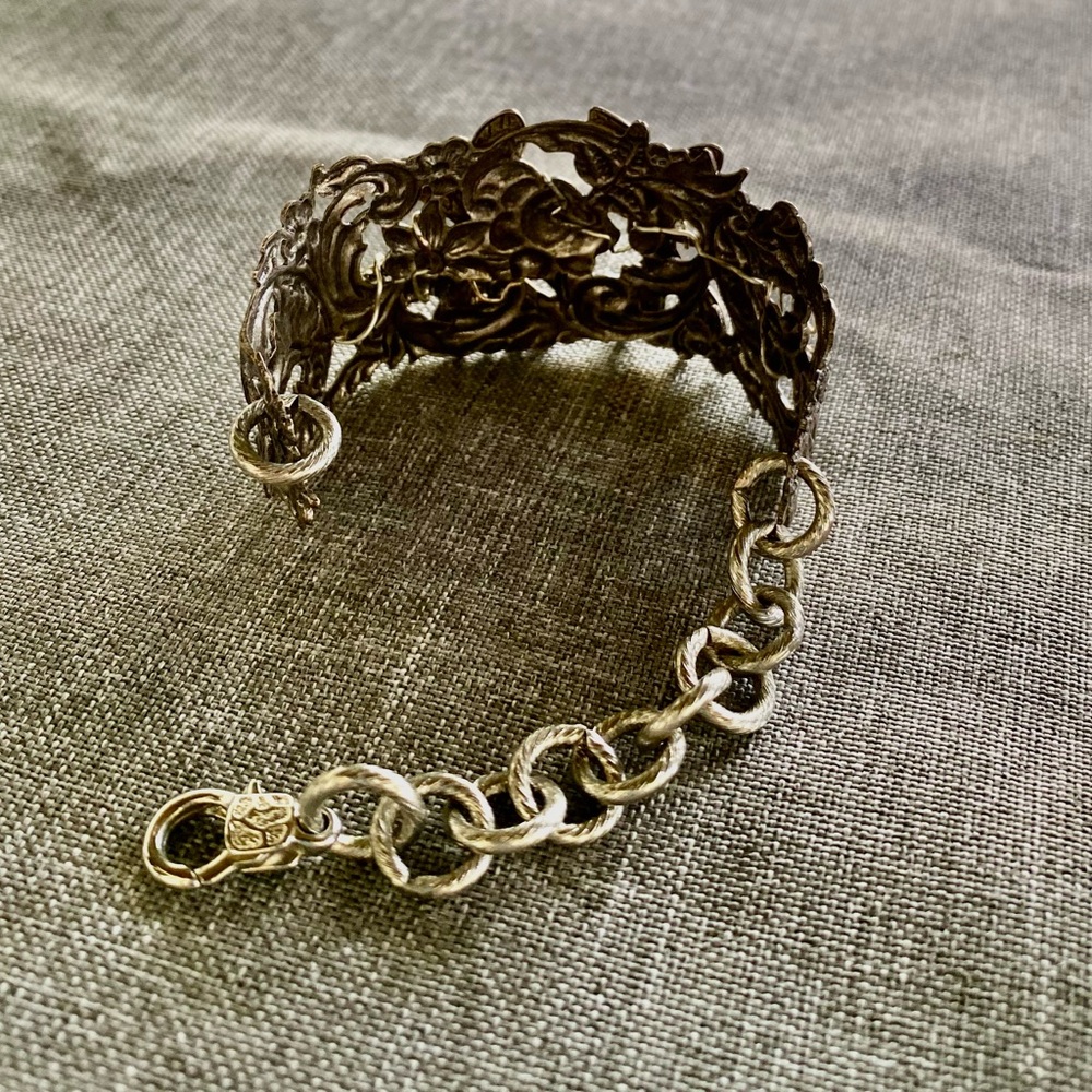 Silver Adjustable Butterfly Cuff - image 4